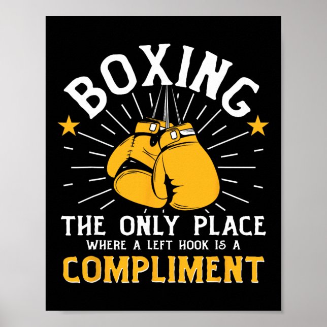 Affiche Gants de boxe anglaise G de kickboxing Boxer F (Devant)