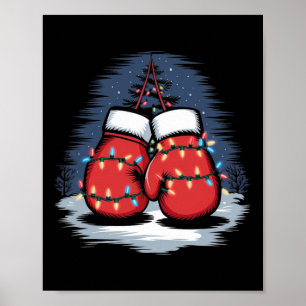 Affiche Gants de boxe Boîte de Noël