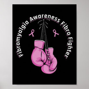 Affiche Gants de boxe de sensibilisation Fibro chasseur