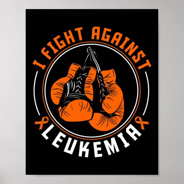Affiche Gants de boxe de soutien et de sensibilisation à l (Devant)