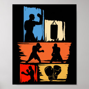 Affiche Gants de boxe G de kickboxing de boxe anglaise Box
