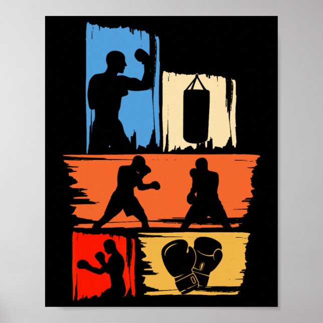 Affiche Gants de boxe G de kickboxing de boxe anglaise Box (Devant)
