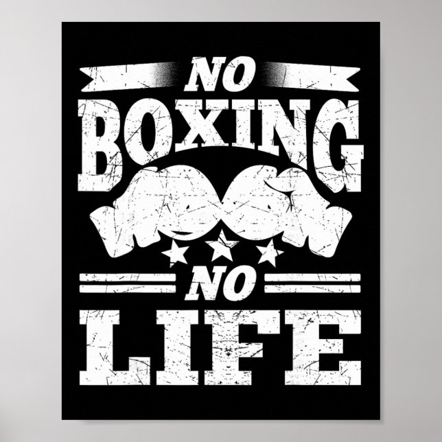 Affiche Gants de boxe Gants de boxe Pas de boxe Pas de vie (Devant)