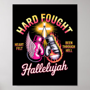 Affiche Gants de boxe Hallelujah Hard Fought Faith _1 
