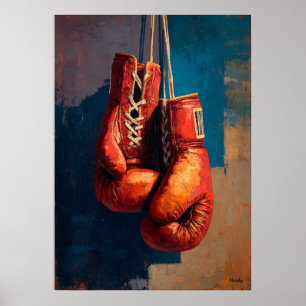 Affiche Gants de boxe impressionnistes modernes Force