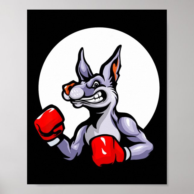 Affiche Gants de boxe Kangaroo Kickboxing Combat Sport Mma (Devant)