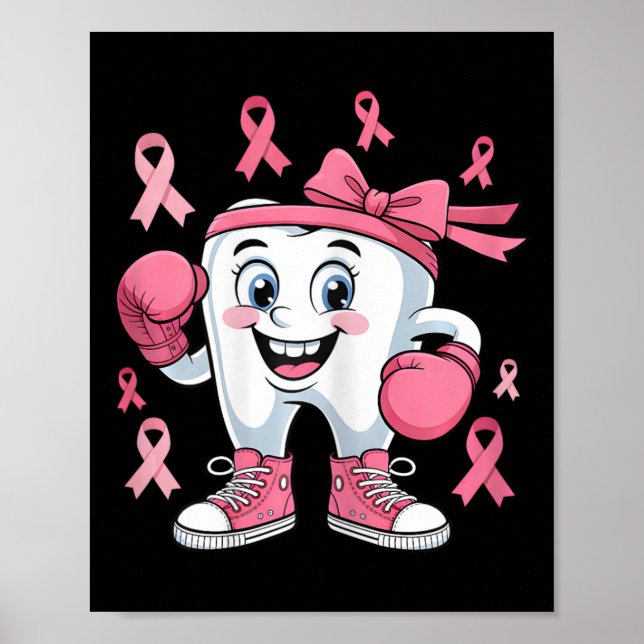Affiche Gants de boxe pour dents mignonnes Sensibilisation (Devant)