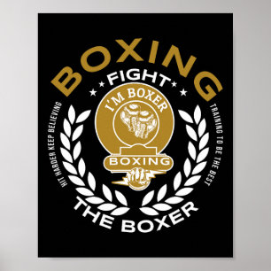 Affiche Gants De Boxe Rétro Aimer Cadeaux Pour Boxers 6