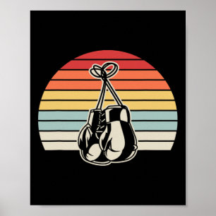 Affiche Gants de boxe rétro Sunset Design 1