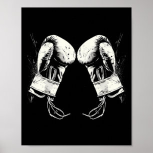 Affiche Gants de boxe Silhouette
