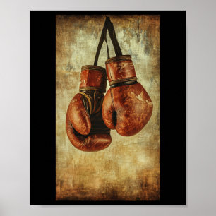 Affiche Gants de boxe Sport Boxer Invite Mixed martial art