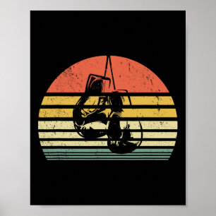 Affiche Gants de boxe vintage entraînement boxeur