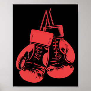 Affiche Gants de boxe vintage kickboxing amateur de boxe