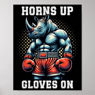 Affiche Gants De Champion Poids Lourds De Boxer Sur Rhino