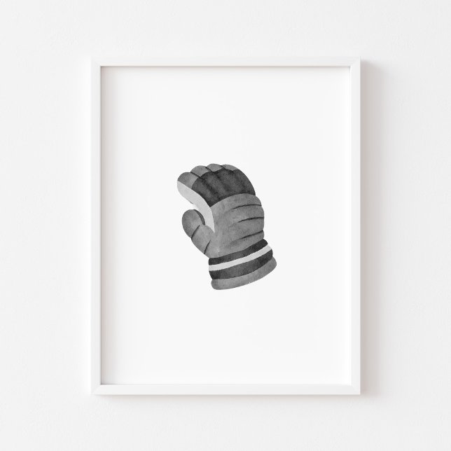 Affiche Gants de hockey sur glace noir (Créateur téléchargé)