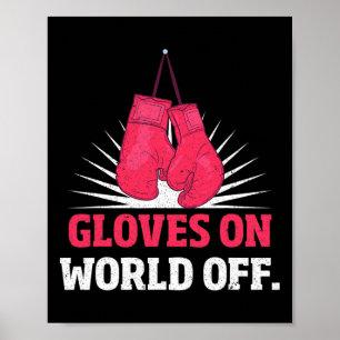 Affiche Gants de kickboxing drôles sur gants de boxe hors