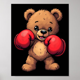 Affiche Gants en boîte à ours mignons