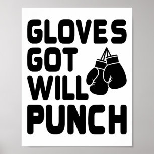 Affiche Gants Seront Punch Boxer Sports Force Gym À