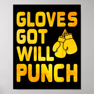 Affiche Gants Seront Punch Boxer Sports Force Gym À