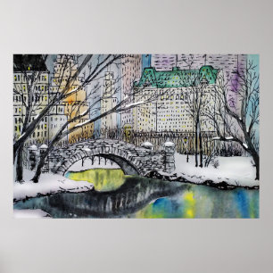 Affiche Gapstow Bridge, Central Park, New York