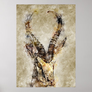 Affiche Gaqzelle Vintage d'art mural
