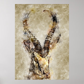 Affiche Gaqzelle Vintage d'art mural