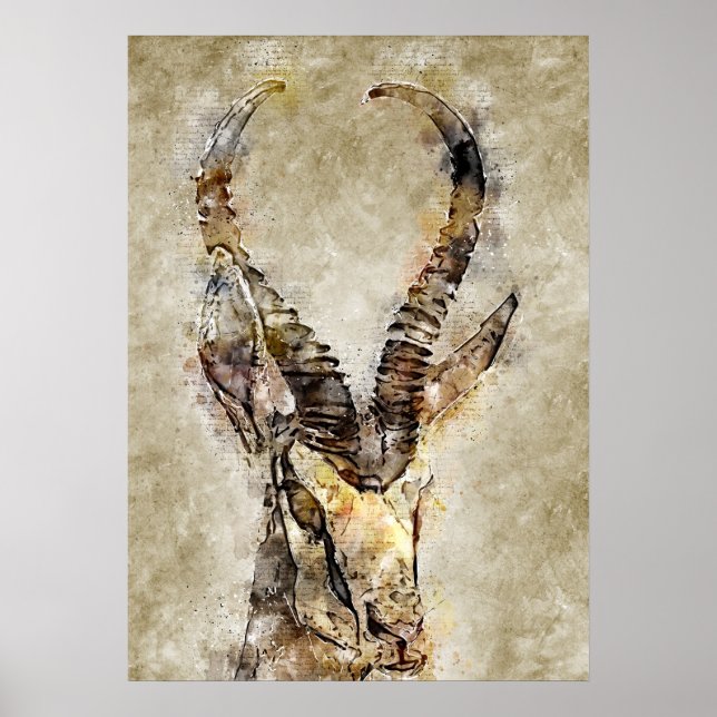 Affiche Gaqzelle Vintage d'art mural (Devant)