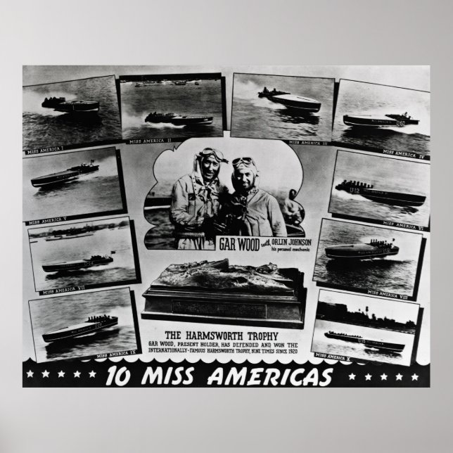 Affiche Gar Wood 10 Miss Amériques (Devant)