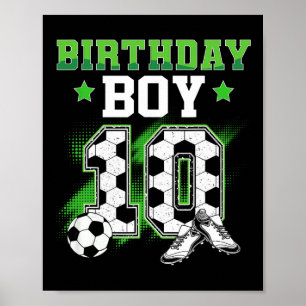 Affiche Garçon 10 ans Anniversaire Football 10 Ans Sport 1