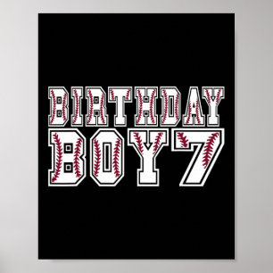 Affiche Garçon 7 ans Anniversaire 7 Ans Vendre Thème Amant