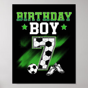 Affiche Garçon 7 ans Anniversaire Football 7 Ans Sport 7 a