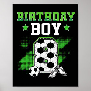 Affiche Garçon 8 ans Anniversaire Football Sport 8 Ans Gar