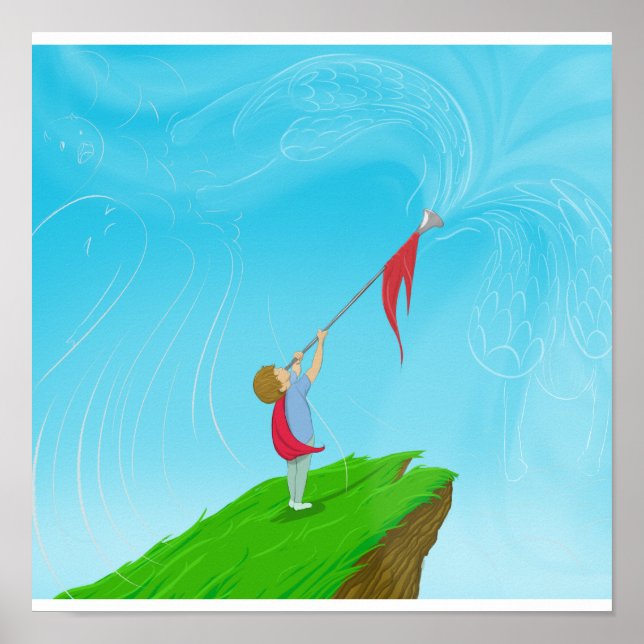 Affiche Garçon avec trompette (Devant)