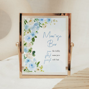 Affiche Garçon bébé en fleur Baby shower Maman osa Bar