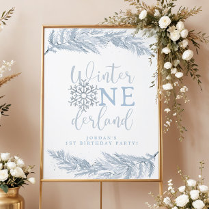 Affiche Garçon Bienvenue à Winter Onederland, Flocon de ne