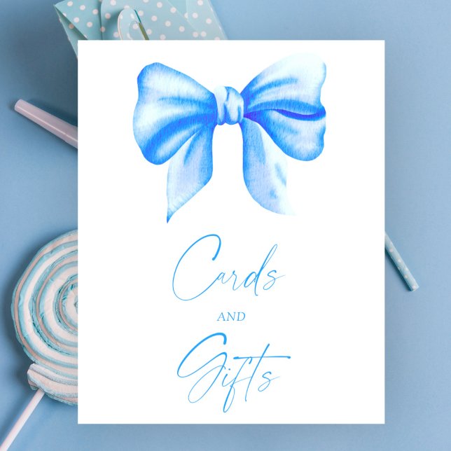 AFFICHE GARÇON BLEU CARTES ET CADEAUX (Créateur téléchargé)
