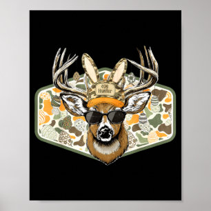 Affiche Garçon chasseur de Pâques Camouflé Casquette à l'e