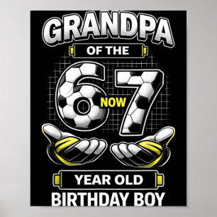 Affiche Garçon d'anniversaire avait 6 7 Six Sept Football