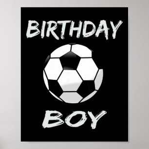 Affiche Garçon d'anniversaire de football , Fête d'anniver