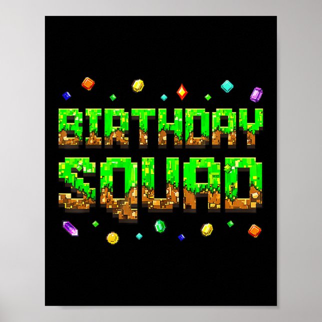 Affiche Garçon d'anniversaire Enfant Équipe d'anniversaire (Devant)