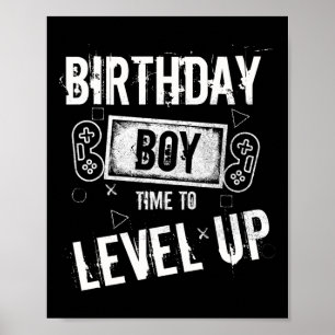 Affiche Garçon d'anniversaire Il est temps de passer au ni