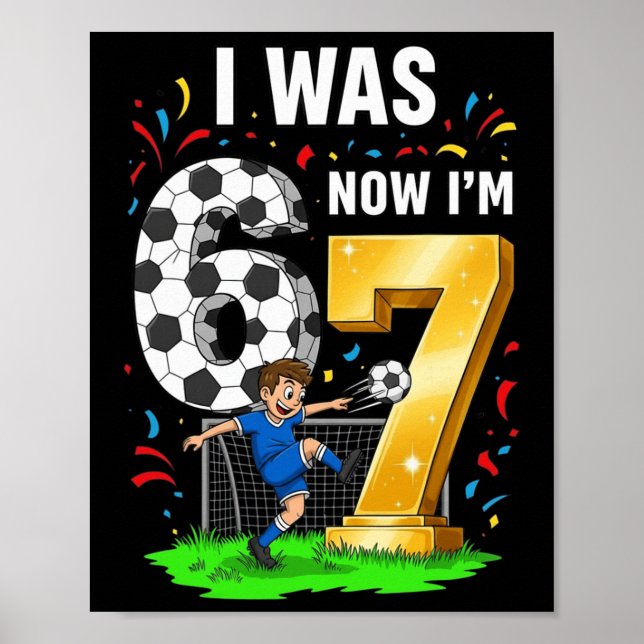 Affiche Garçon d'anniversaire j'avais 6 ans maintenant j'a (Devant)