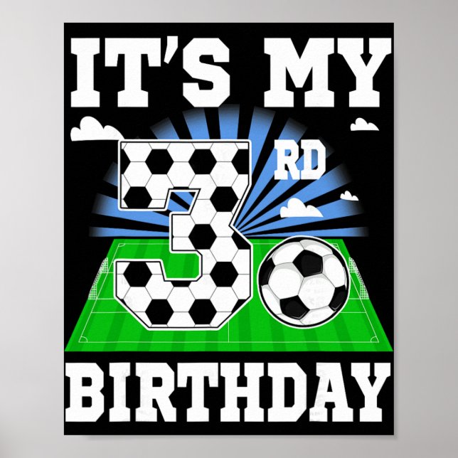 Affiche Garçon de 3 ans C'est mon 3ème anniversaire Thème  (Devant)