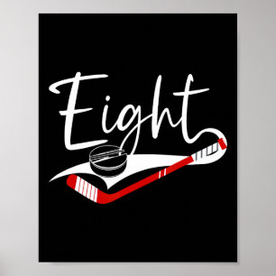 Affiche Garçon de 8 ans hockey sur glace pour 8e anniversa