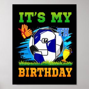 Affiche Garçon de 9 ans C'est mon 9ème anniversaire Thème 