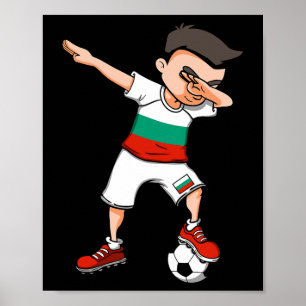 Affiche Garçon de football qui dab - Maillot Bulgarie Bulg