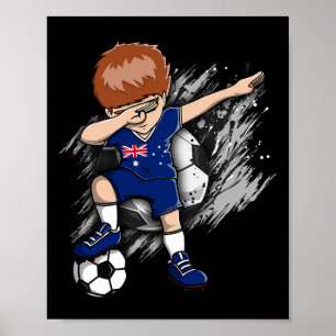 Affiche Garçon de football qui Dabbing Australie Maillot A