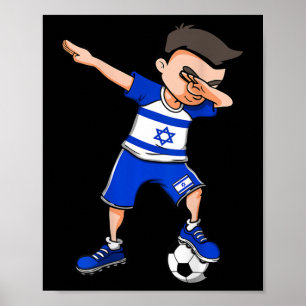 Affiche Garçon de football qui fait le dab - Maillot d'Isr