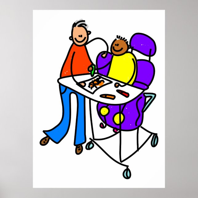 Affiche Garçon désactivé (Devant)