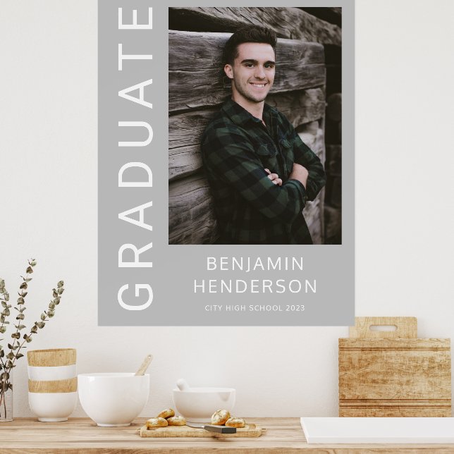 Affiche Garçon diplômé photo moderne  (Cuisine)